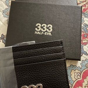 Black Leather Card Holder